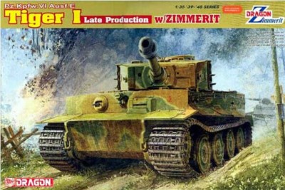 DRAGON 1/35 6383 German Tiger I Late Production w/Zimmerit [Bonus