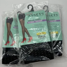NEW SPANX LOVE YOUR ASSETS Black Diamond Lot  SHAPING TIGHTS Size 2 BLACK