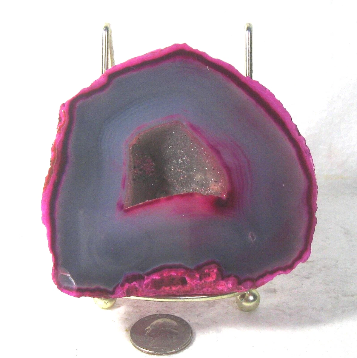 Pink agate geode deals