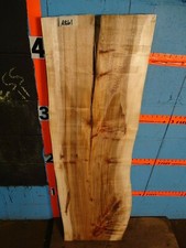  A861  1 9/16" THICK  spalted maple live edge slab shelf table