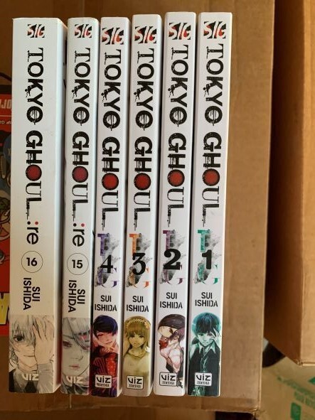 Tokyo Ghoul 6-book lot Manga 1 2 3 4 15 16 Sui Ishida English