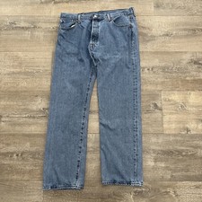 Levis 501 Jeans Mens 36X28 Blue Straight Leg Button Fly Casual Pockets
