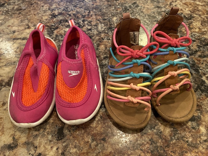 Toddler Girl Sandals and Water Shoes - Size 6
