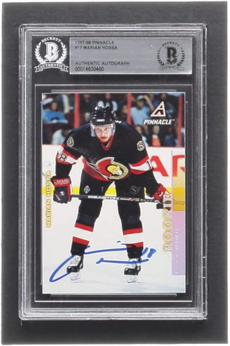 Marian Hossa Signed 1997-98 Pinnacle #17 RC (BGS) Rookie Card