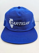 Vintage USA MADE Puffy Print Hartigan Trucker Hat Snapback Dad Cap