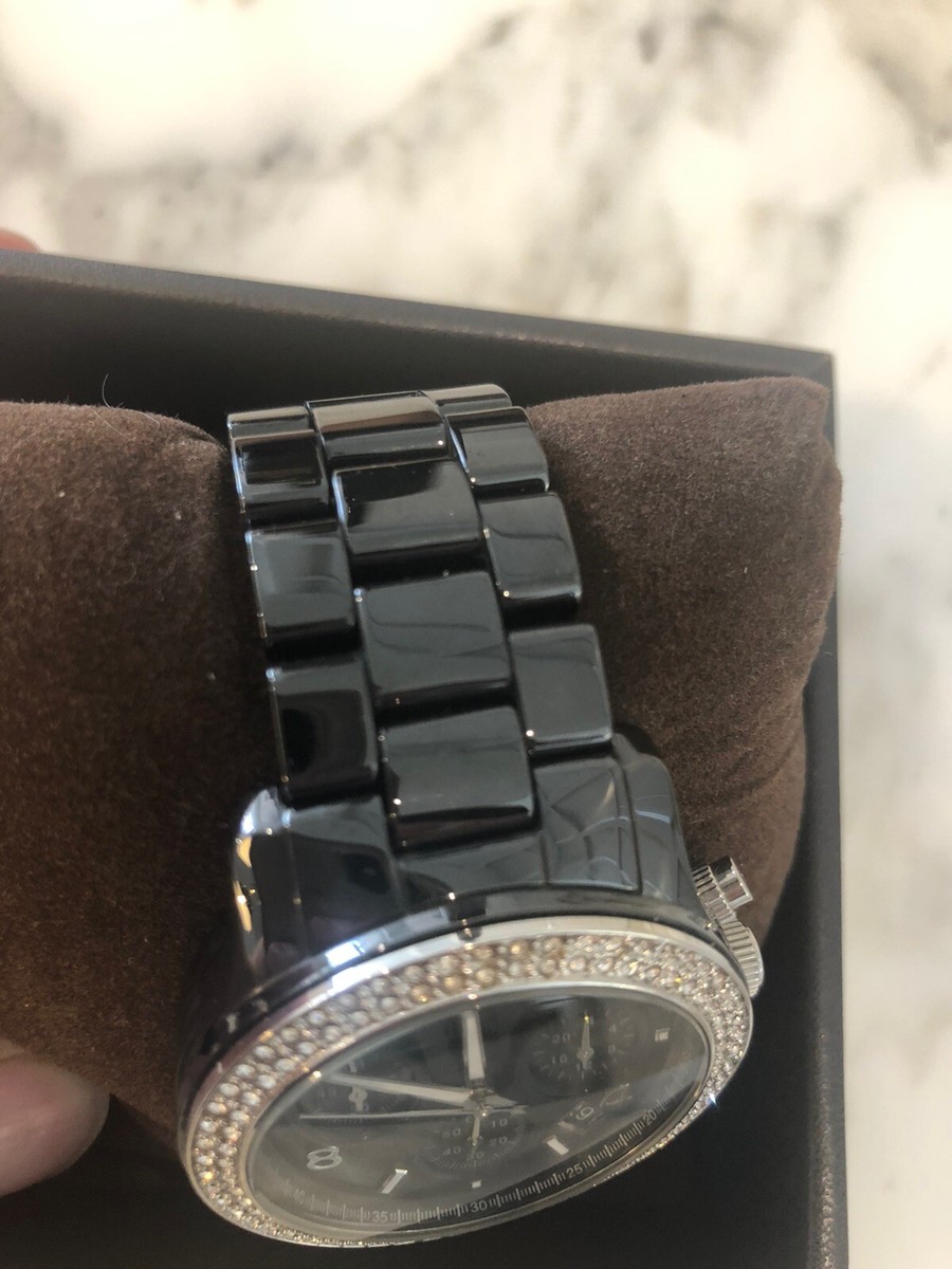 Michael Kors Black Crystal-Trim Ceramic Bracelet Watch mk6839_1625081603.jpg main image 4