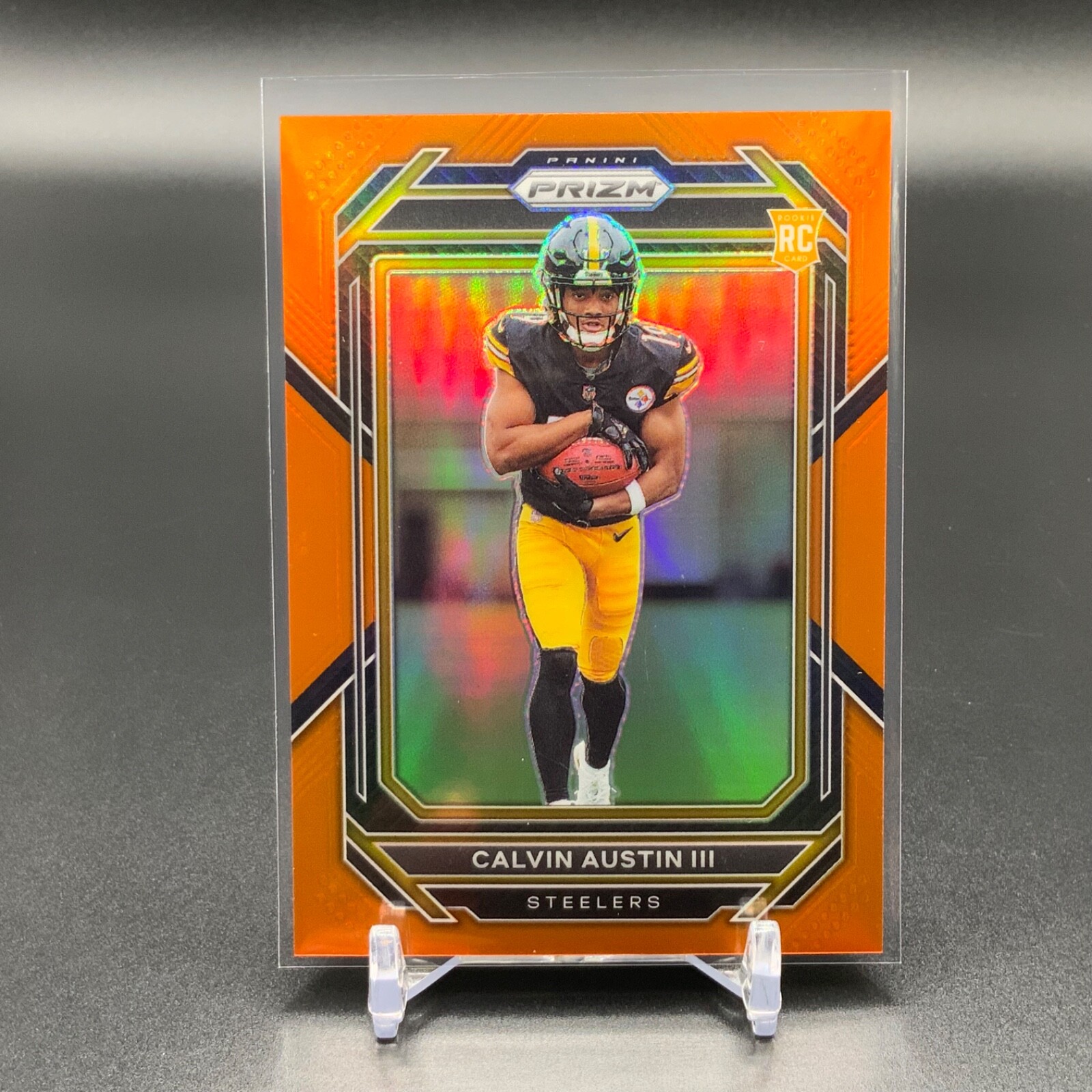 2022 Panini Prizm #338 Calvin Austin Orange Prizm /249 Rookie RC GRC504