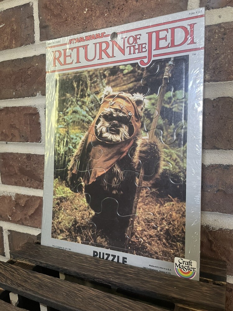 Vintage 1983 Ewok Puzzle Star Wars Return of the Jedi Craft Master Decor Display