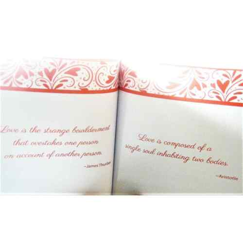 Love Friendship Anniversary Birthday Greeting Card Hardcover Booklet Love Quotes - Picture 4 of 6