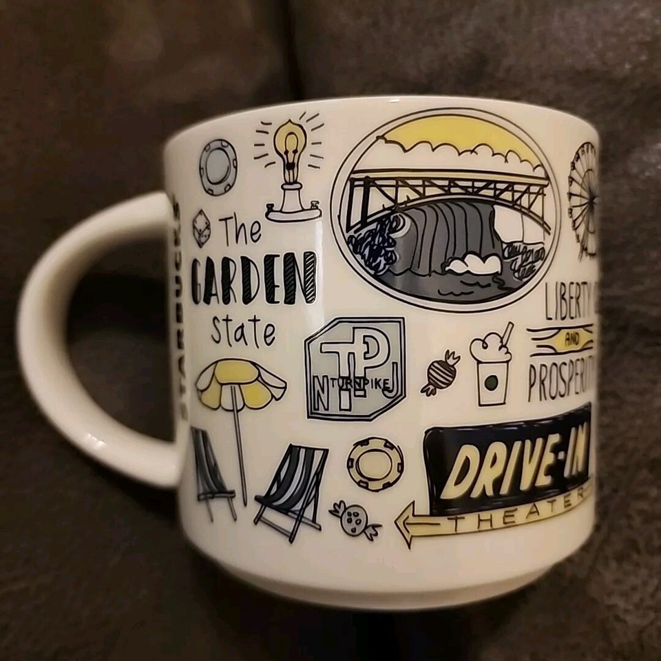 Starbucks New Jersey Mug Been There Series Ceramic Coffee Cup 14 Oz