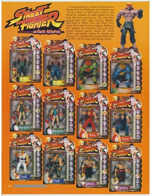 Street Fighter Action Figures - Vintage 90s ReSaurus Toys Print Ad