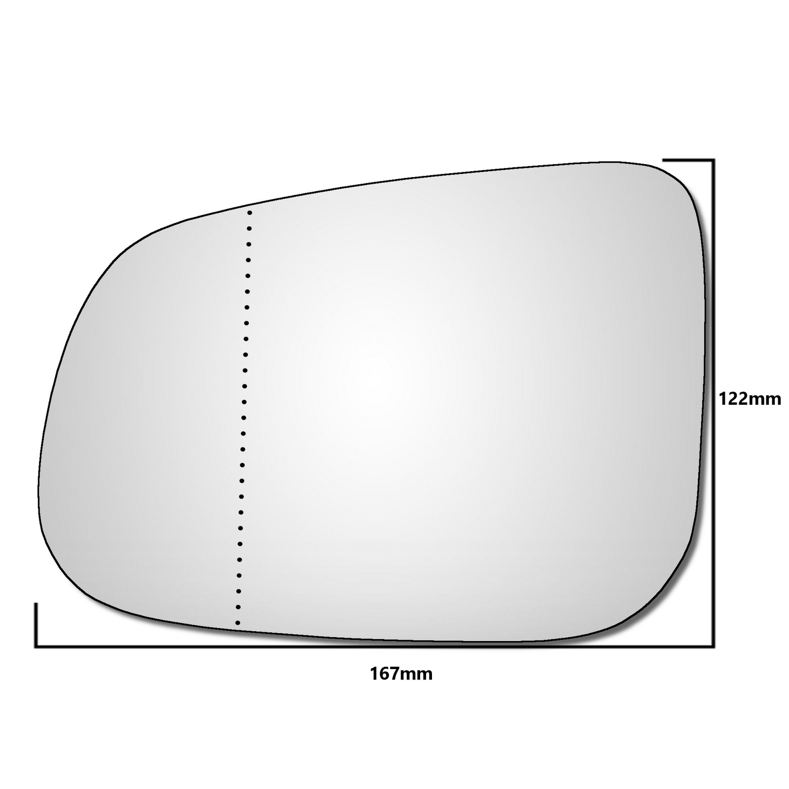 Left Hand Passenger Side Jaguar XE 2015-2022 Wide Angle Wing Mirror Glass