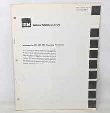 VTG IBM Systems Reference Library 1401 1311 A...