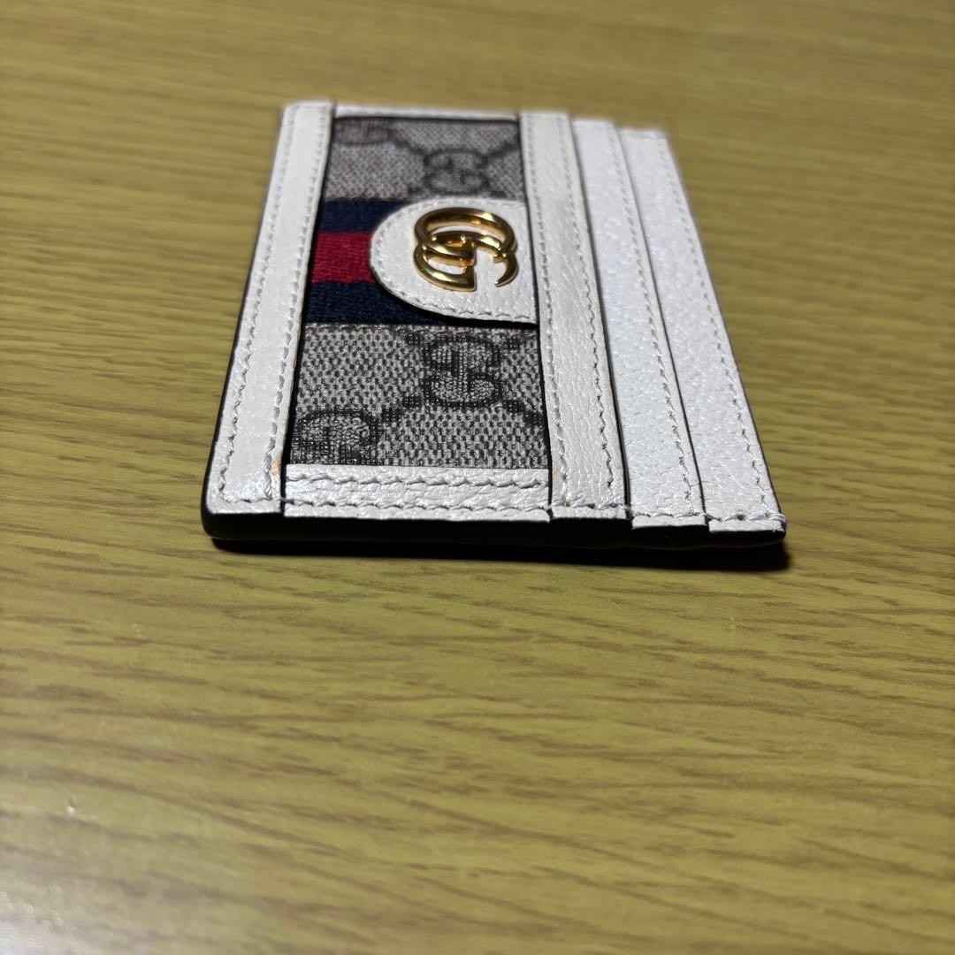 Gucci Ophidia GG Card Case White Unisex Wallet with Card Slots and Pocket thumbnail 5