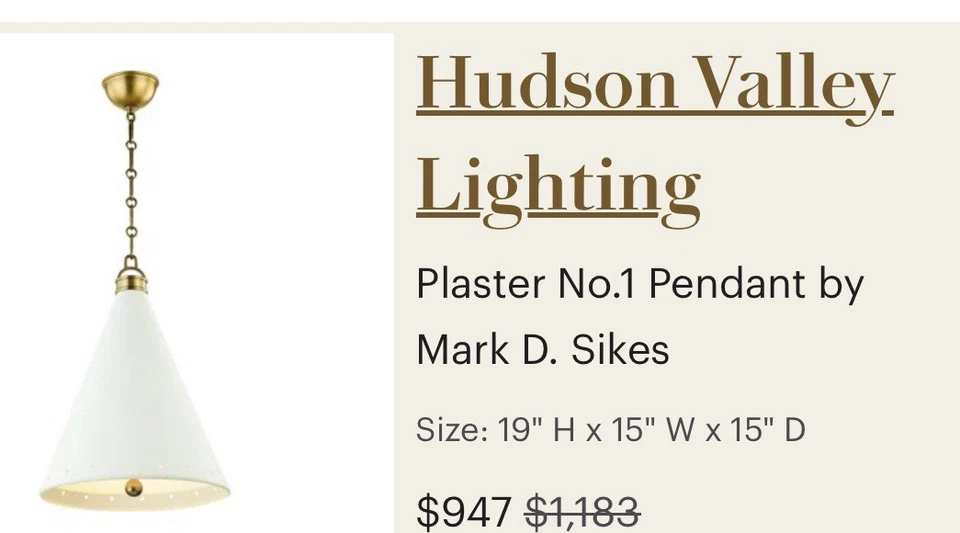 Hudson Valley Lighting MDS400-WP 石膏编号 1 — 第 4/4 张图片