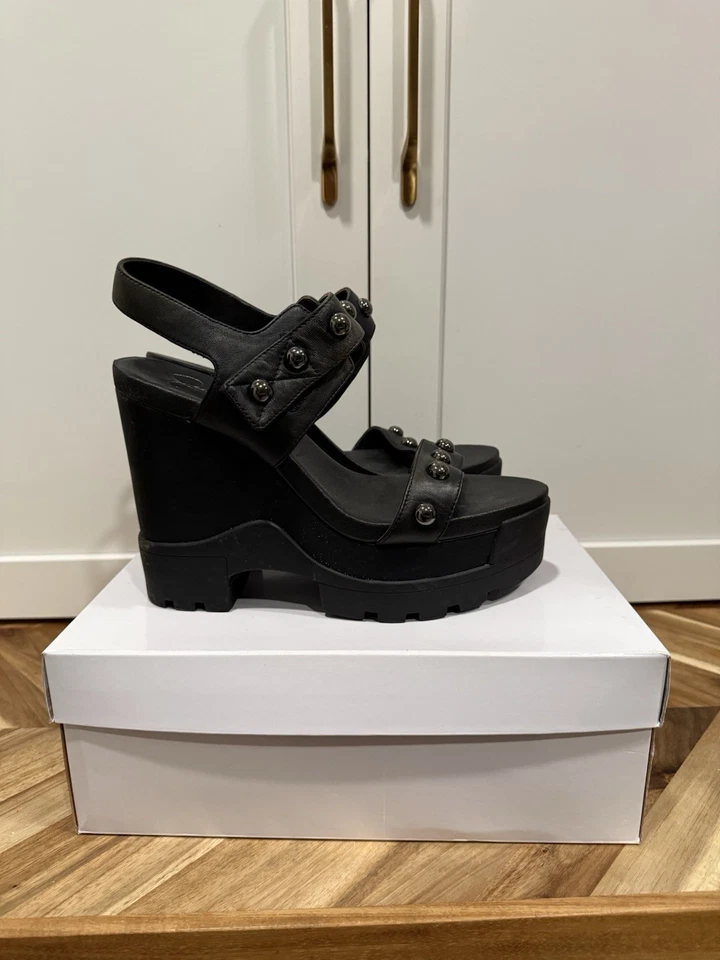 Sandalias de plataforma Jessica Simpson negras talla 8,5 (usadas una vez) Foto 3 de 4