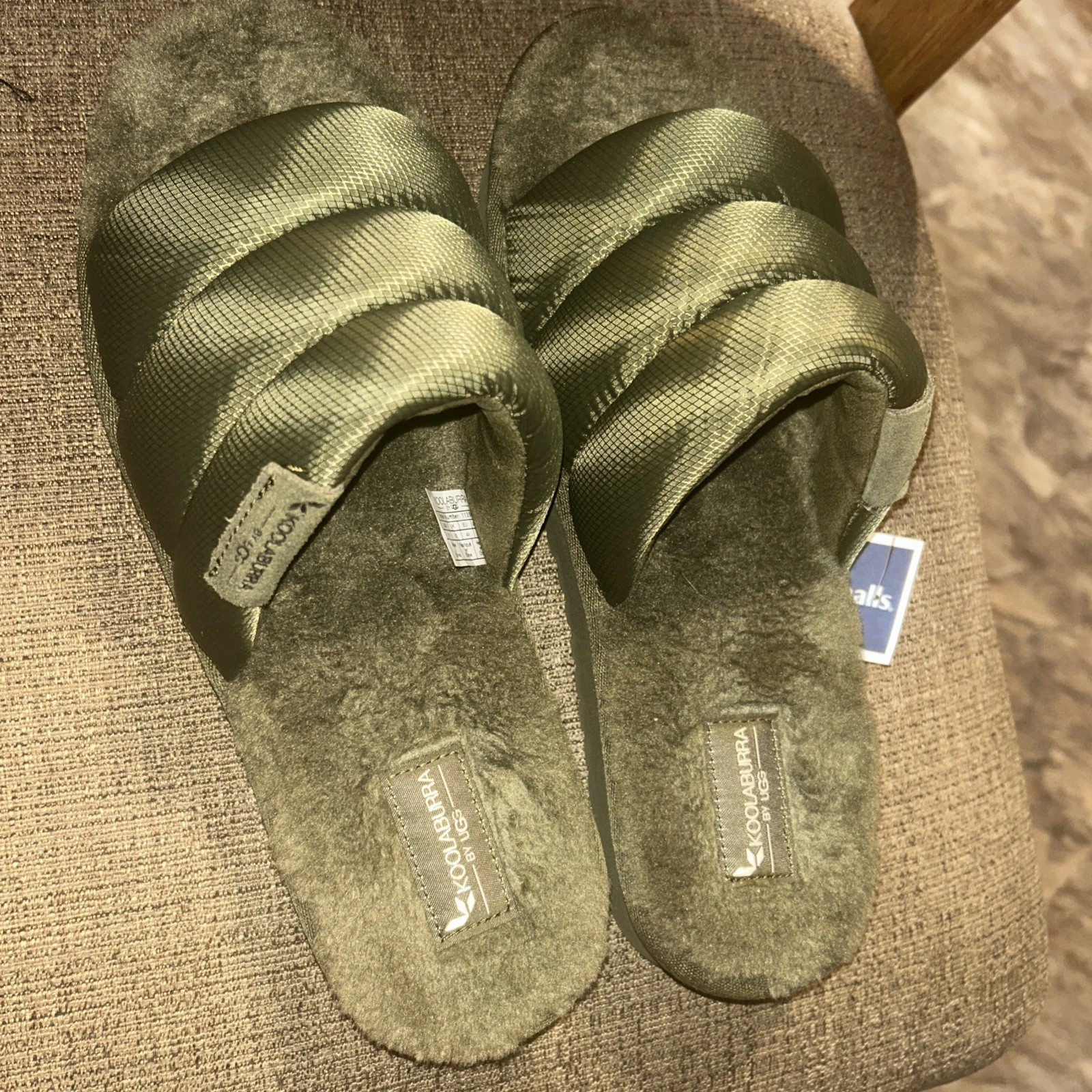 Koolaburra by Ugg Rommie pantofole slip on slides uomo taglia 11 verde oliva