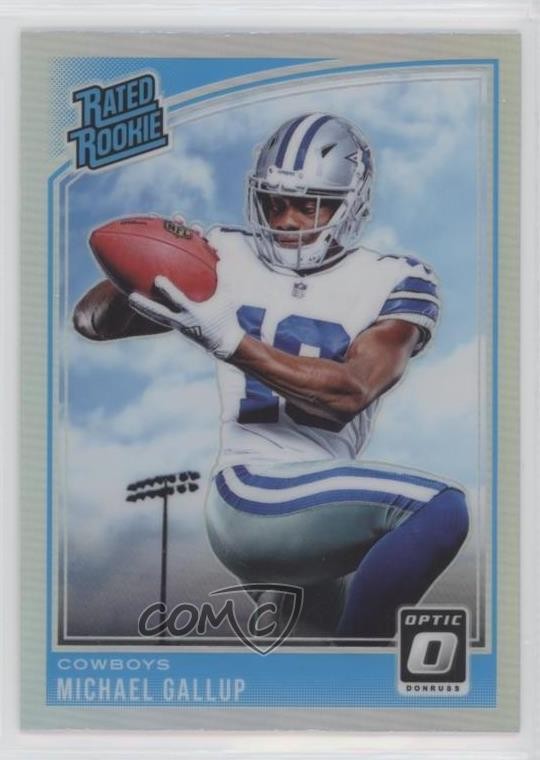 2018 Donruss Optic Rated Rookie Holo Prizm Michael Gallup #174 8p7