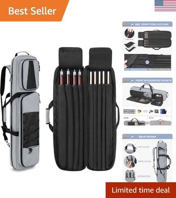 33.5-Inch Adjustable Shoulder Strap Pool Cue Bag: Ideal for Billiards Players