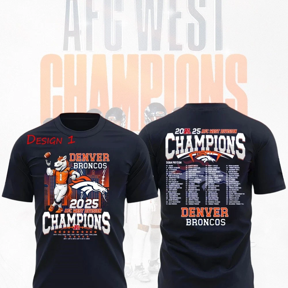 Denver Broncos 2025 AFC West Division Champions Both Side For Fans