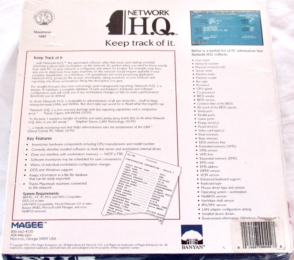 New Sealed Vintage Novell Netware 2.5  O/S Software Network H.Q. MAC Magee - Image 2 of 4