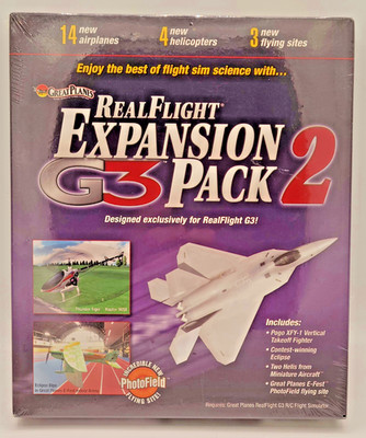  NEW Great Planes Real Flight G3 Expansion Pack 2 RealFlight PC SEALED FREE SHIP