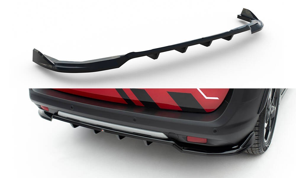 Splitter Arrière Maxton Ford Tourneo Courier Mk2 avec Barre Spoiler Diffuseur Noir