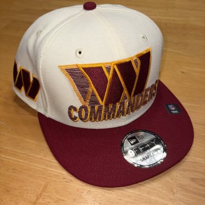 Washington Commanders Hat New Era 9Fifty Snapback Adjustable Cream Burgundy  Cap