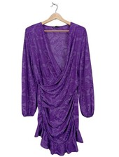 ZARA Abito a maniche lunghe Donna Abito Taglia IT 42 lilla stile casual