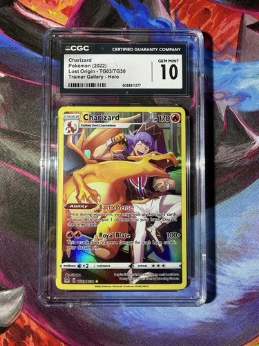 CGC 10 Charizard 2022 Lost Origin TG03/TG30 Trainer Gallery Pokemon Gem Mint