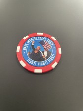 Trump MAGA America Fight Fight 47 45 Poker Chip Golf Ball Marker Card Guard