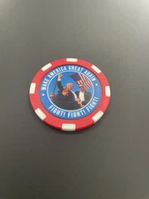 Trump MAGA America Fight! Fight! 47 45 Poker Chip Golf Ball Marker Card Guard