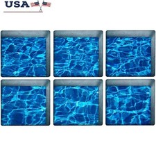 Non Slip Bathtub Stickers 3D Ocean Decor Waterproof Shower Floor Mat 6 Pieces US