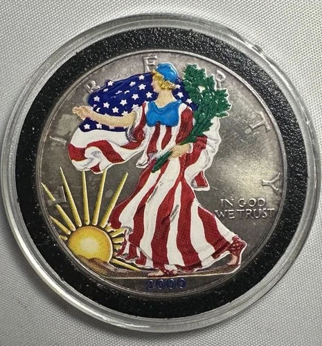 American Silver Eagle .999 1oz Silver Dollar ~ Colorized Painted ~ Bullion