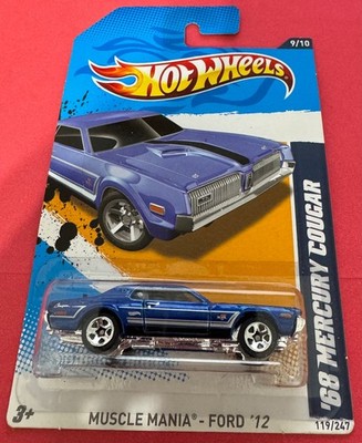 HOT WHEELS '68 MERCURY COUGAR 9/10 MUSCLE MANIA FORD '12 MATTEL 119/247 DIE CAST
