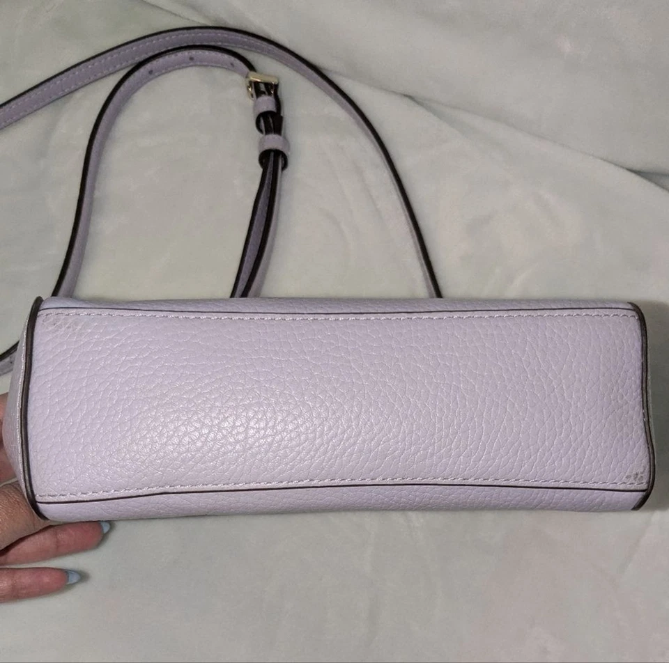 Bandolera Kate Spade Monica de cuero granulado lila Foto 4 de 4