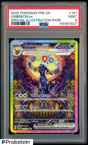 2025 Pokemon PRE EN Prismatic Evolutions Umbreon EX SIR 161/131 PSA 9 MINT