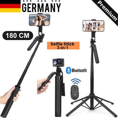 Bluetooth Selfie Stick Stativ für Smartphone iPhone 16 15 14 13 Pro Max, Samsung