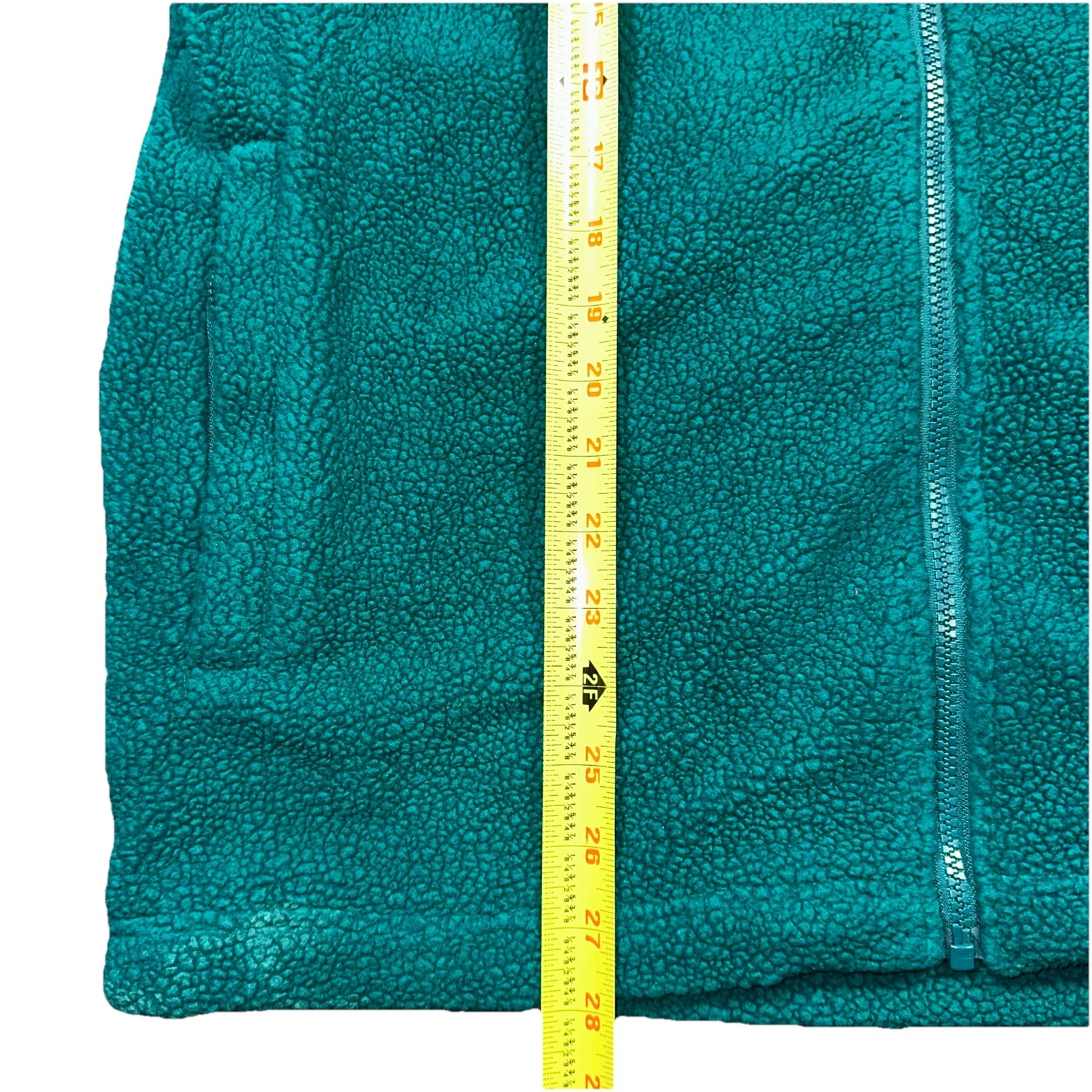 NN07 No Nationality Full Zip Jacket XL Teal Green Fuzzy Sherpa Fleece Polartec image 6