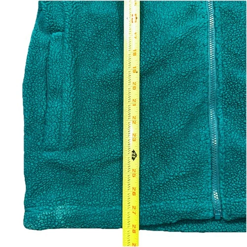 NN07 No Nationality Full Zip Jacket XL Teal Green Fuzzy Sherpa Fleece Polartec image 6