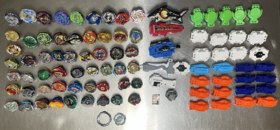 Large Beyblade Burst lot / Collection 55 Beyblades Misc Launchers Read Desc
