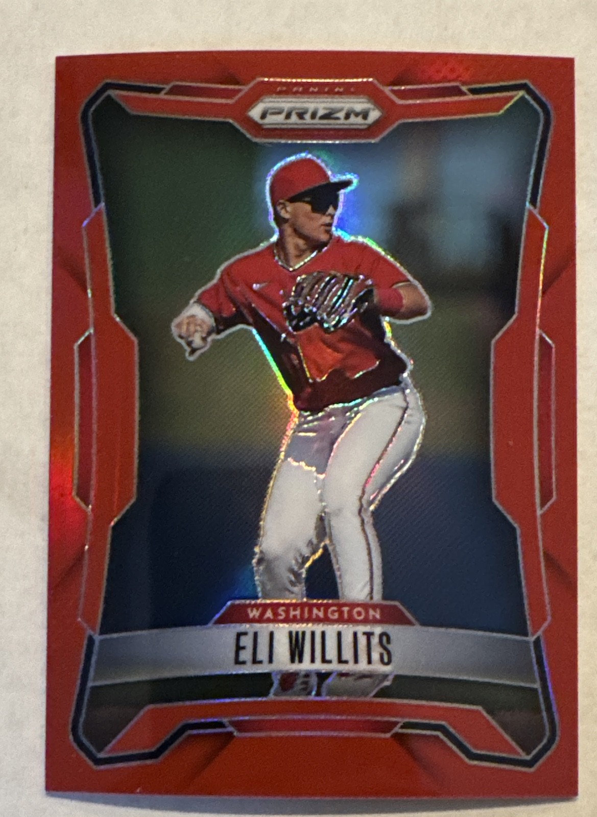 2026 Panini Prizm Eli Willits #269 Red Prizm /299 (RC) Washington Nationals