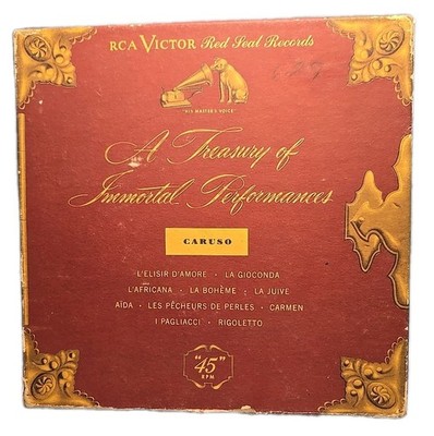 A Treasury of Immortal Performances Caruso 9 LP Box Set RCA Victor Red WCT 11 EX