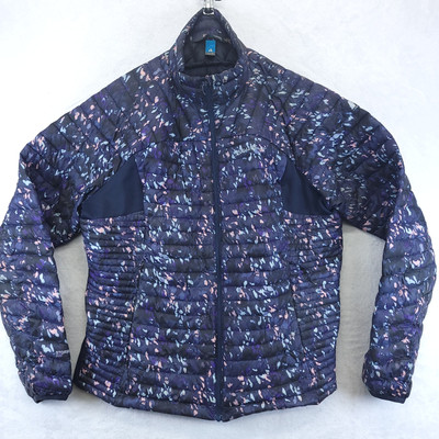 Eddie Bauer Women’s Microtherm Stormdown First Ascent Jacket Sz XL Purple  Blue