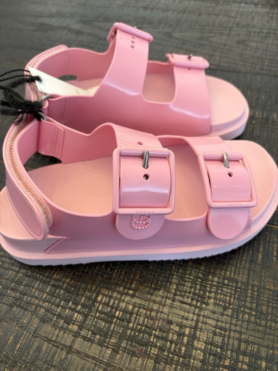 Gucci, Pink Rubber, Double Buckle Dad Sandal sling Back Women's | eBay