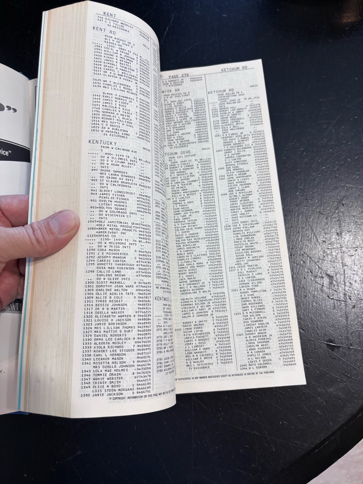 1969-70 COLE'S BLUE BOOK for MEMPHIS, TN. AREA CITY DIRECTORY STREETS TELEPHONE