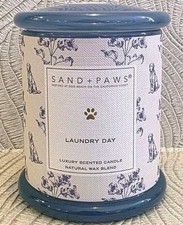 SAND  PAWS Laundry Day Luxury Scented Candle Neutralizes Pet Odor 10oz NEW 