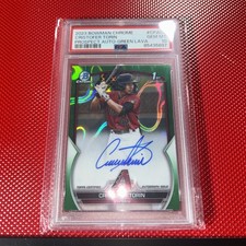CRISTOFER TORIN 2023 BOWMAN CHROME 1ST GREEN LAVA  AUTO /99 PSA 10