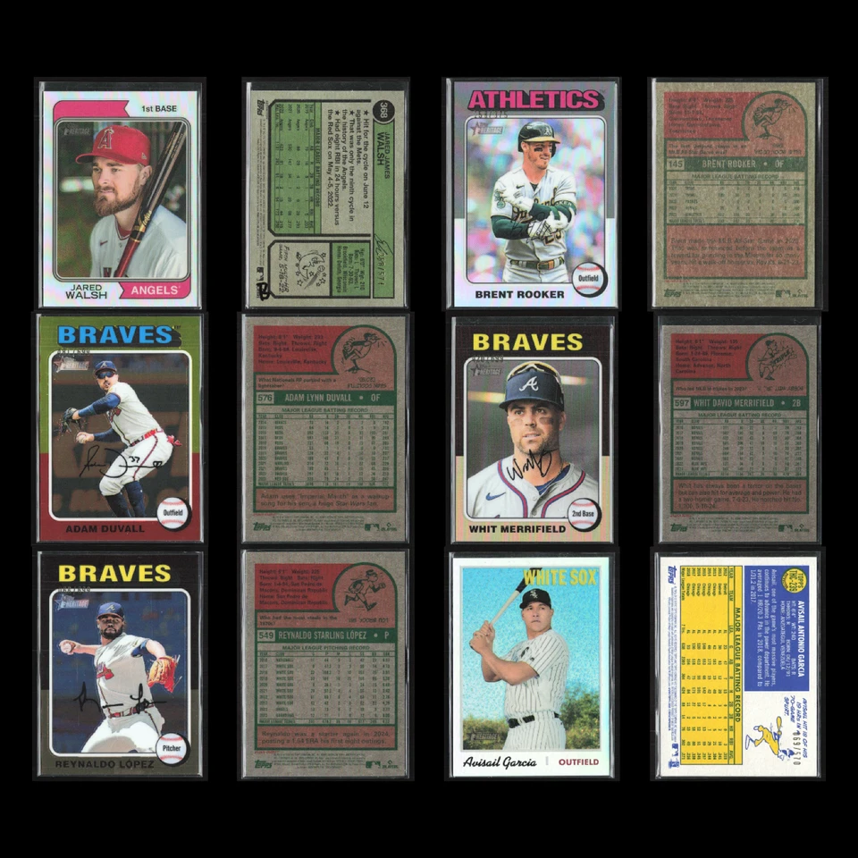 Lote de 50 tarjetas de béisbol Topps Heritage cromadas serie #'d refractor de distribuidor a granel Foto 4 de 4