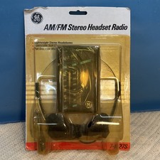 Vtg General Electric AM/FM Stereo Headset Radio Model 7-1627S New In Package GE